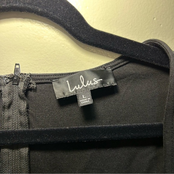 Lulu’s Set for Style Black Long Sleeve Bustier Bodysuit Size Large - Picture 9 of 12